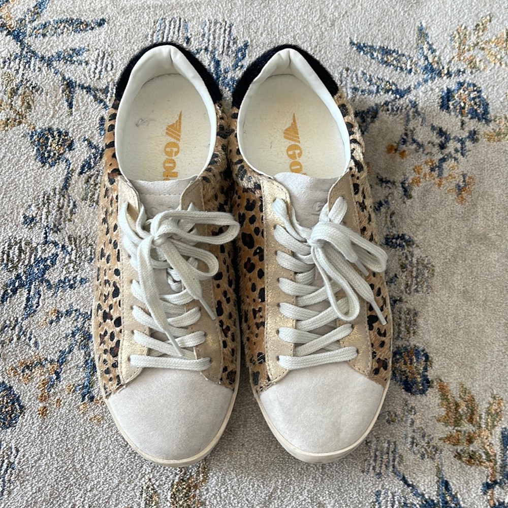 Gola Nova Oasis Leopard Sneakers Size 8 - Picture 2 of 7